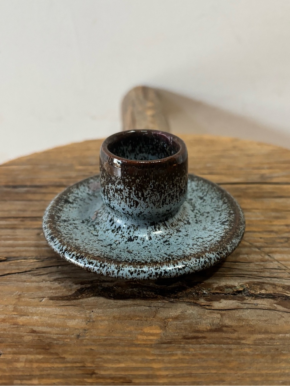 Vintage Cole Pottery Sanford North Carolina Glazed Ceramic Candlestick Holder
